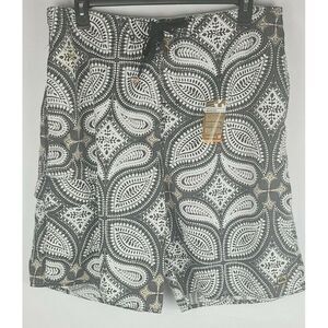 NWT Quiksilver Mens Boardshorts Paisley Black White‎ Size 2XL